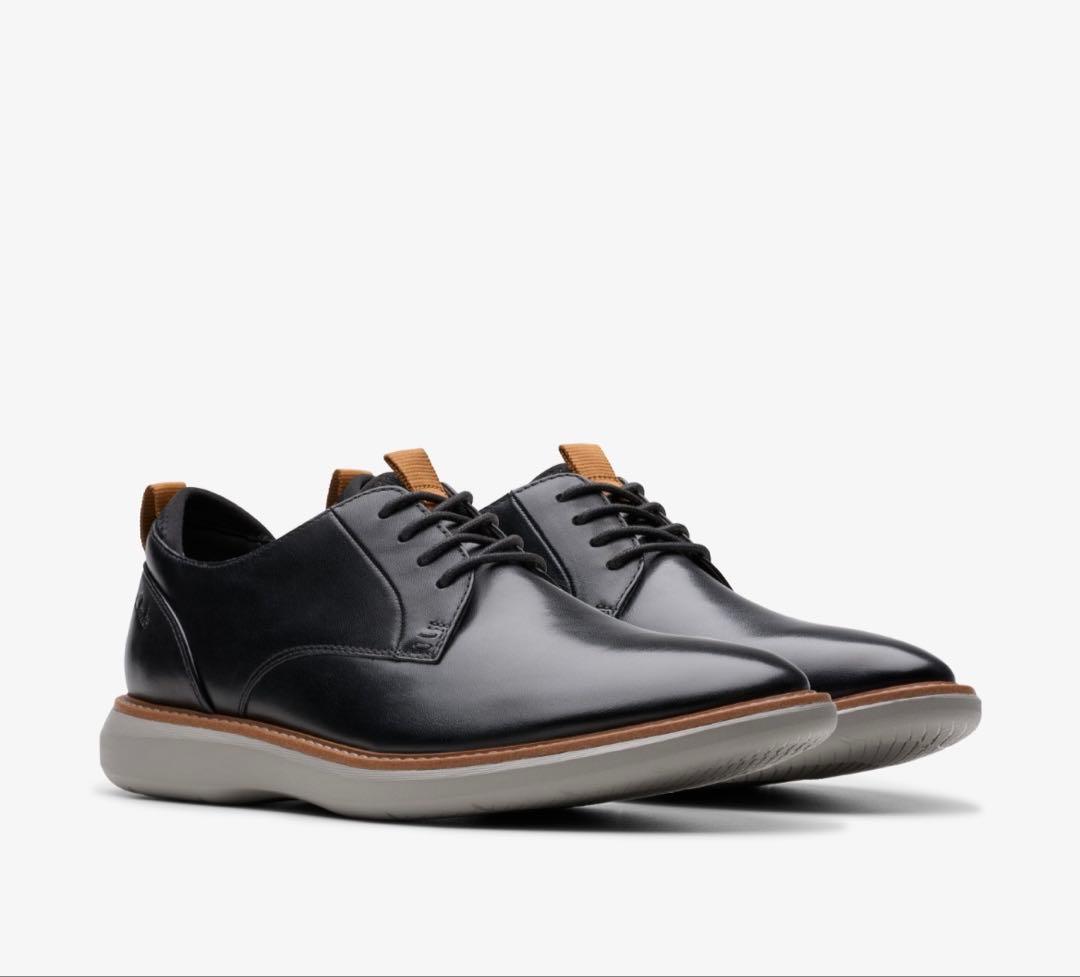 【美品】Clarks ブランティンプレーン（ブラックレザー）