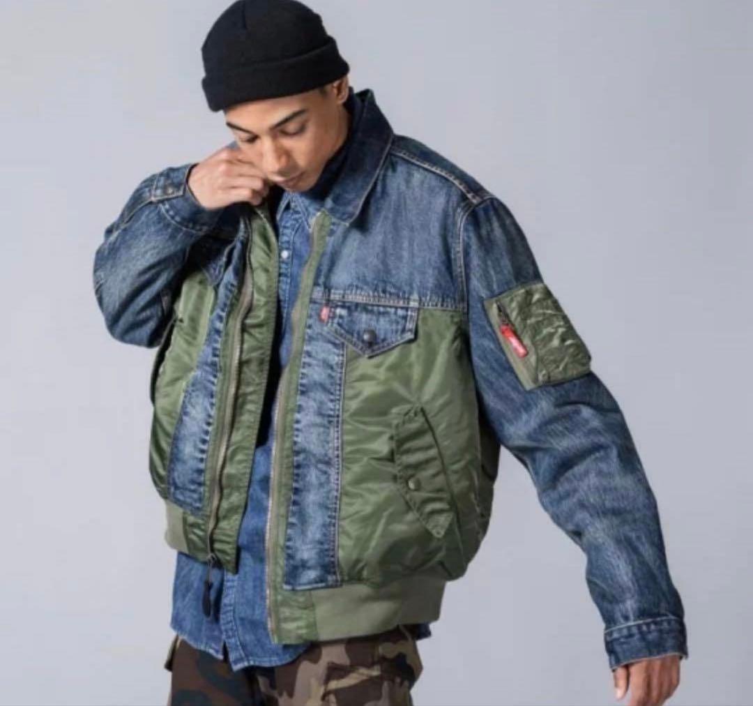 希少完売XS LEVI’S MA-1 HYBRID TRUCKER JACKET