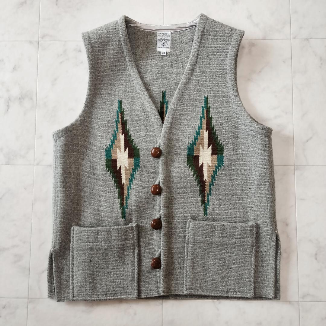 美品 オルテガ 人気カラーグレー 38 スクエアフロントチマヨベスト ポケット