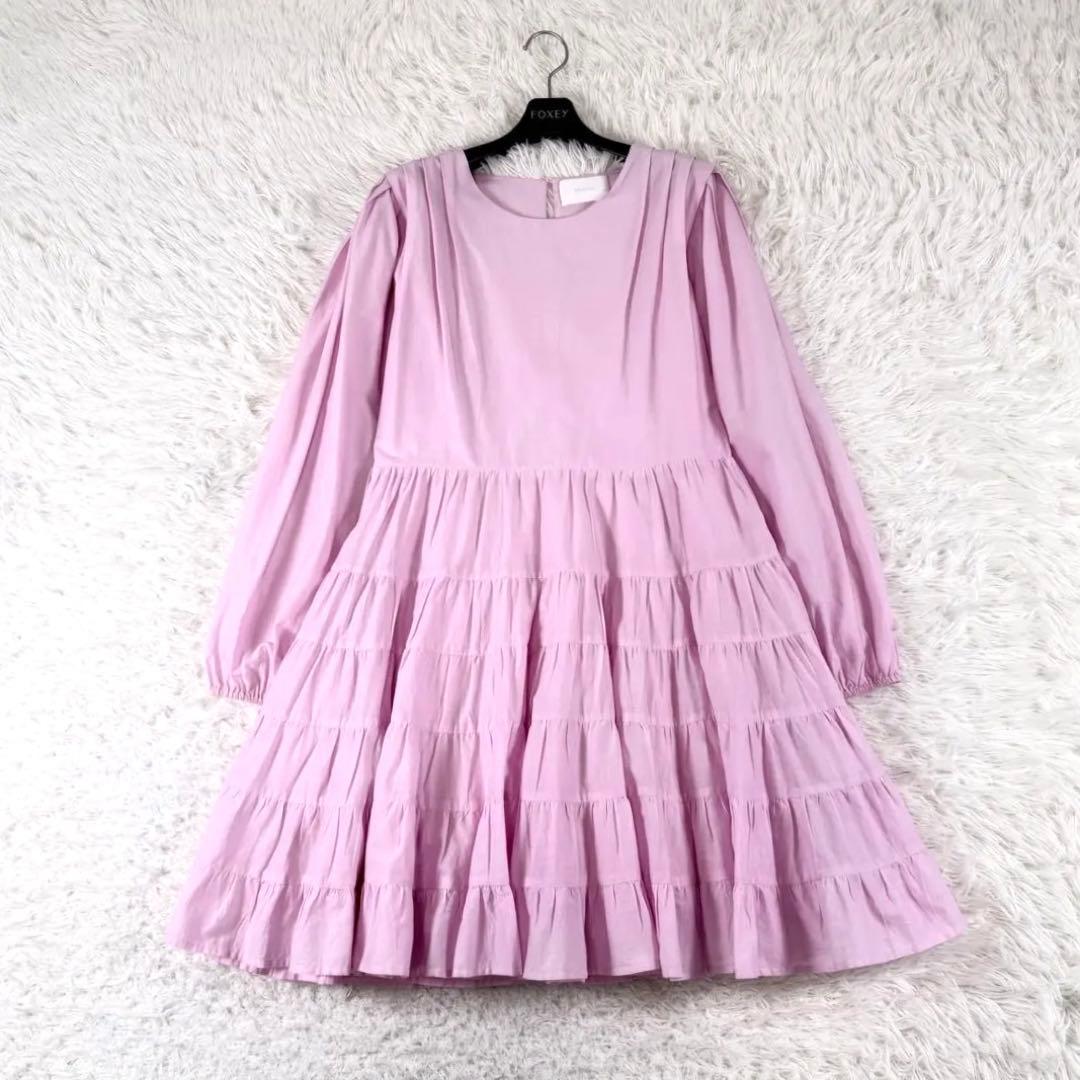 マーレット ARBOR ティアード ワンピース ピマコットン ピンク XS