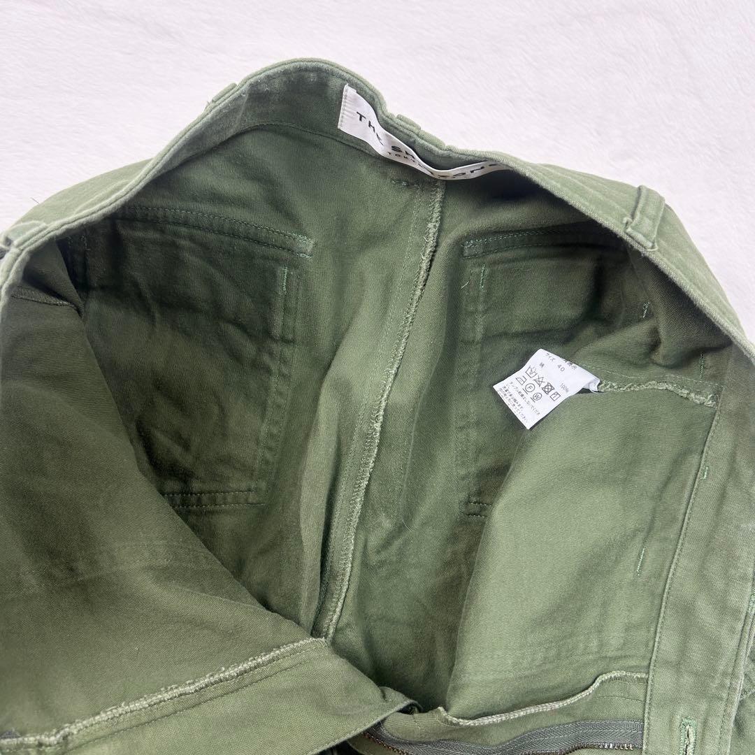 b1365✨美品✨【Shinzone】ベイカーパンツ　希少サイズ　40　カーキ