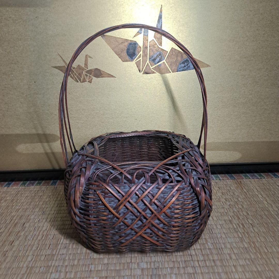 花篭 花入 　茶道具　 華道具　竹籠 花籠 花籃　　　 B3