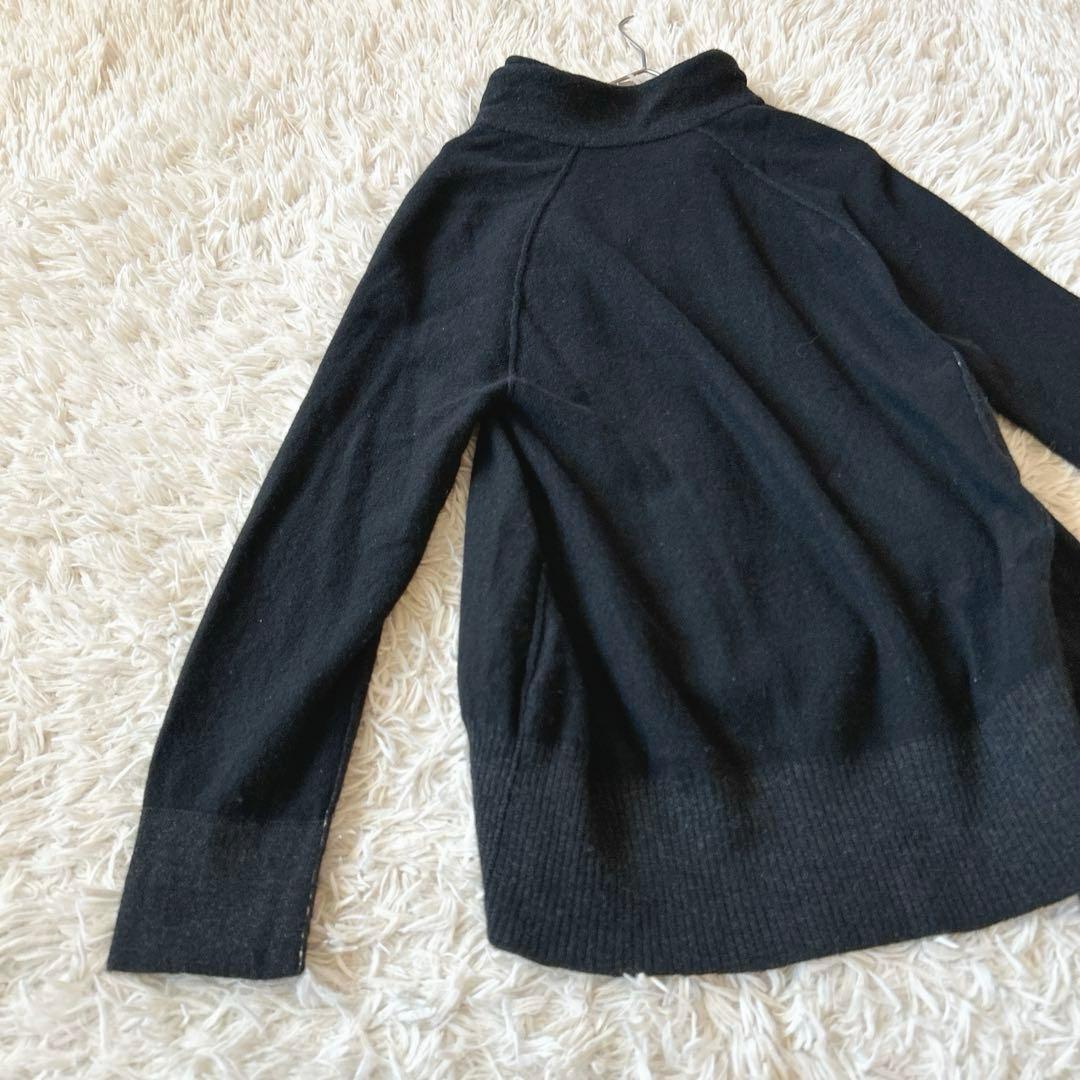 Y'sワイズ ヨウジヤマモト　ウール変形ニットジャケットカーディガン Wカラー