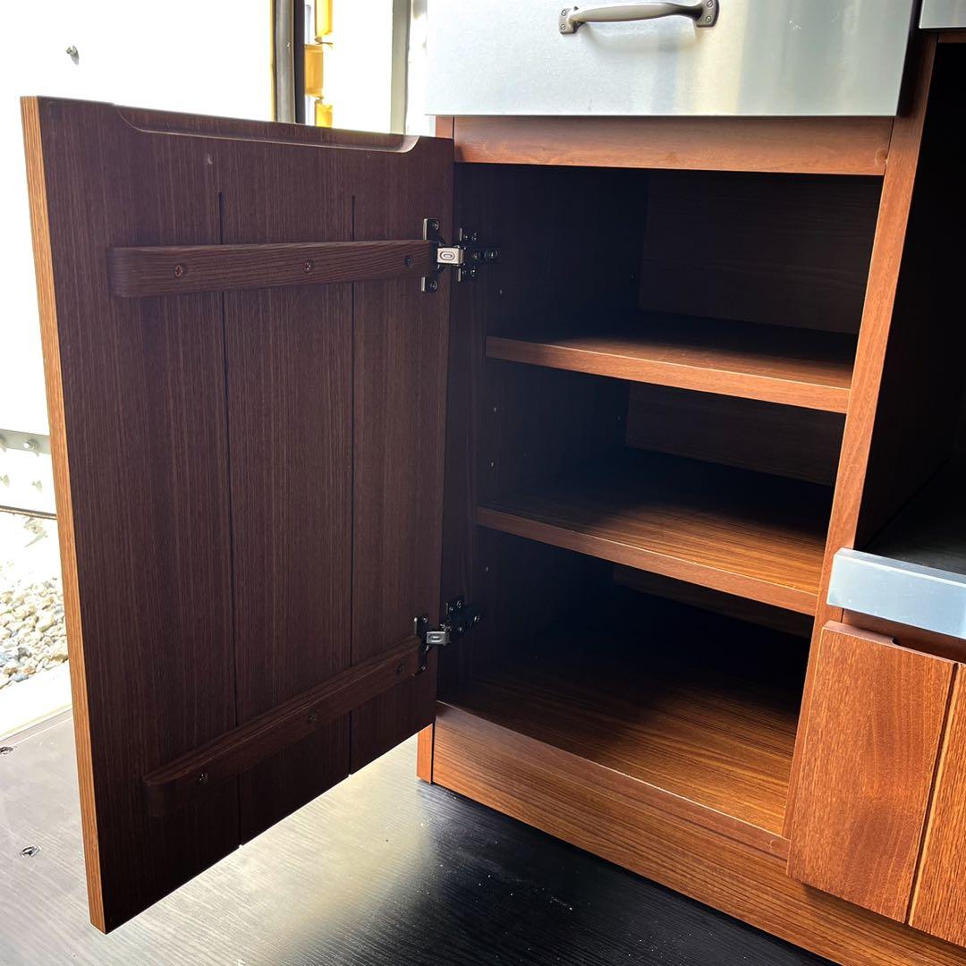 取付無料！ウニコ ストラーダ 廃盤希少品！天然木アンティークキッチンボード✨