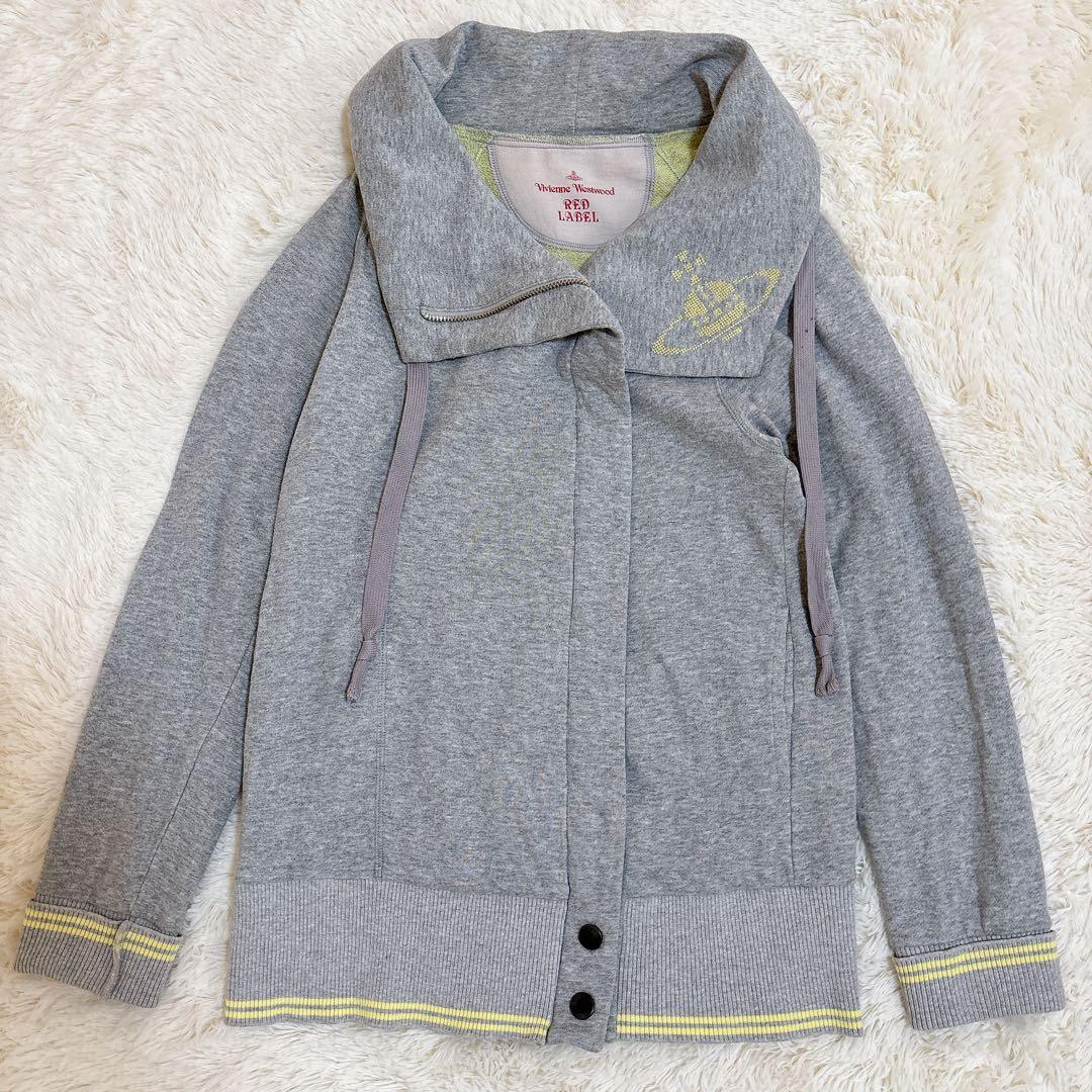 ヴィヴィアンウエストウッド レッドレーベル 変形 ジップパーカー オーブ アシメ