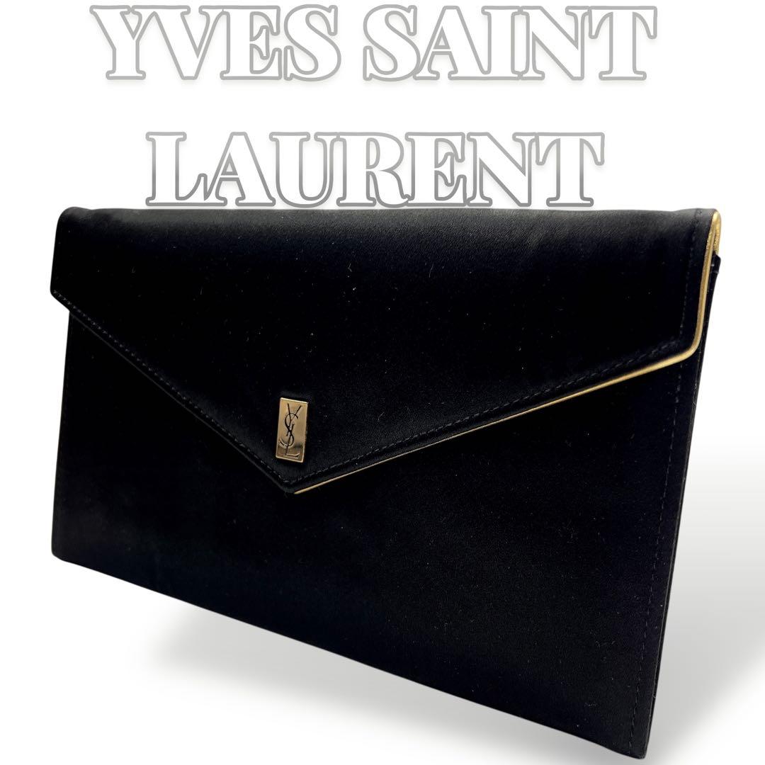 Yves Saint Laurent ブラック クラッチバッグ 9155