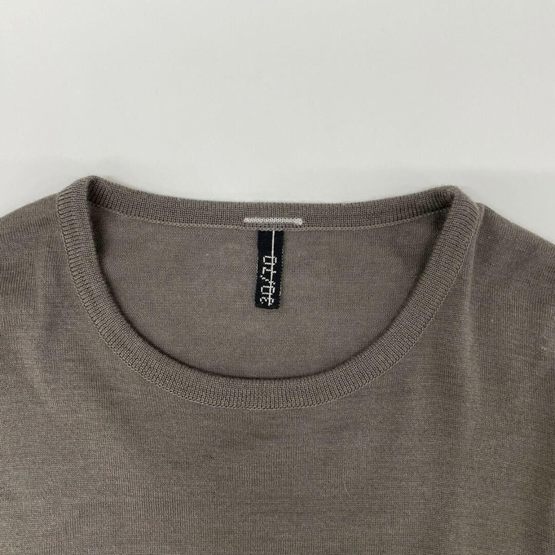 トレンタセッタンタ 30/70 ブラウン カシミヤシルク クルーネックニット48