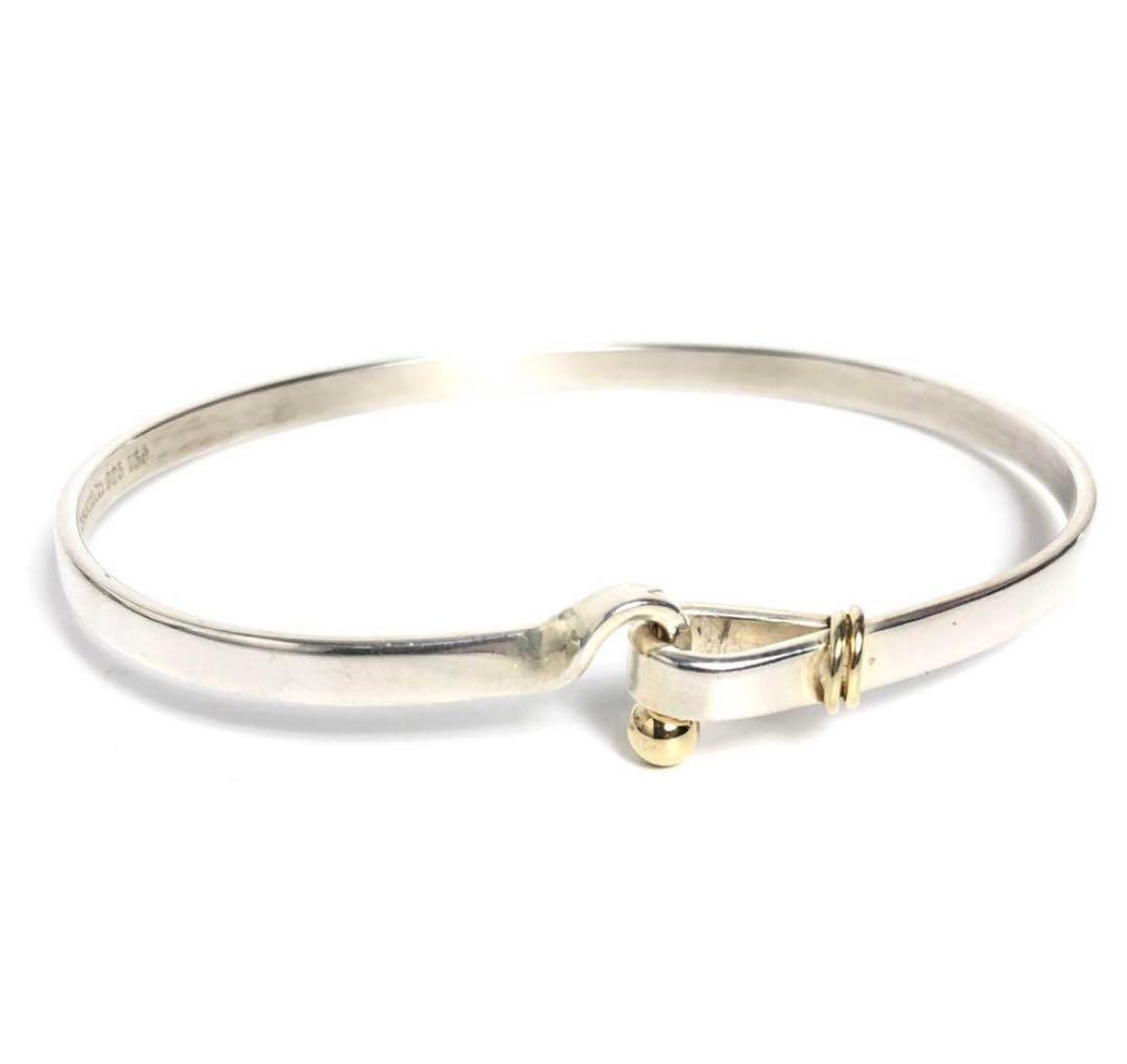 Tiffany ティファニー フックアンドアイ バングル 925 750 コンビ