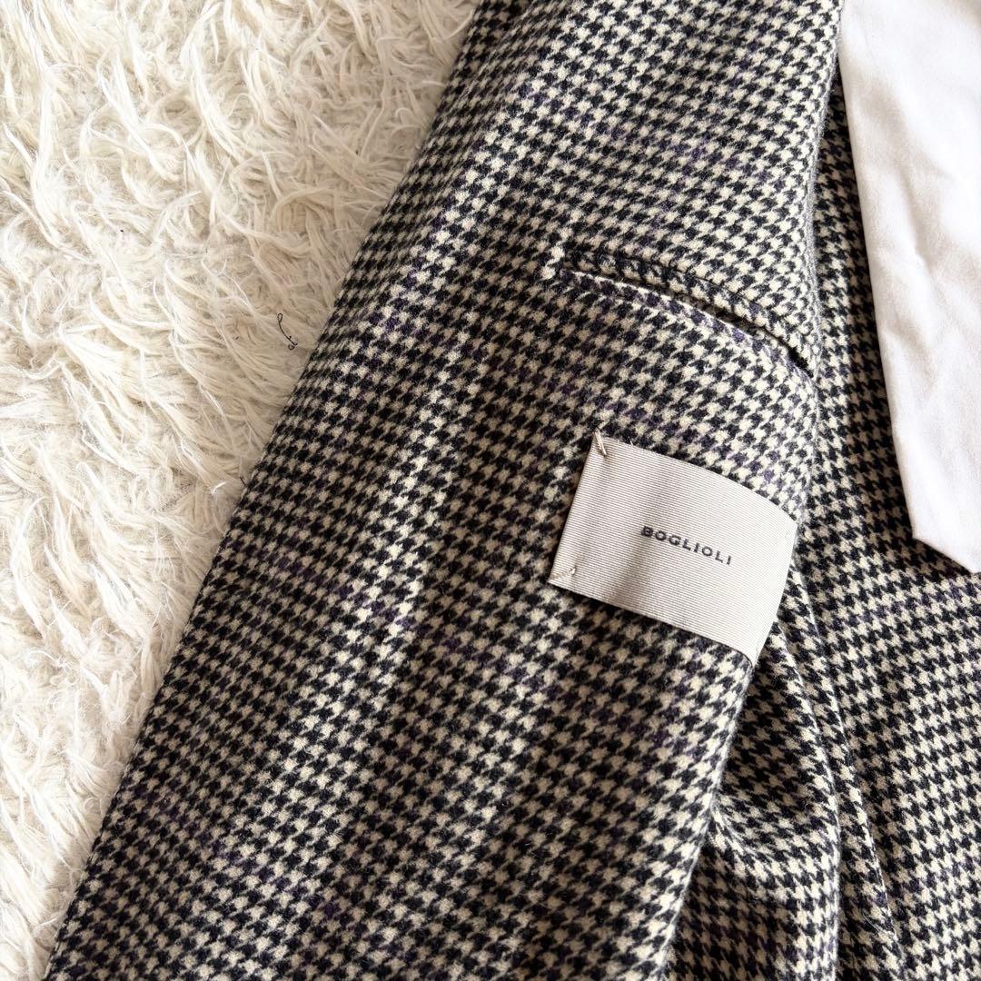 <美品>BOGLIOLI dover モノトーン カシミヤ ウールジャケット46