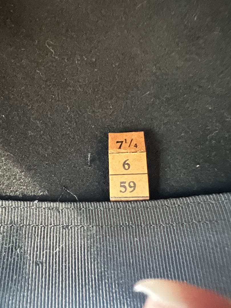 Borsalino ブラック フェルトハット 7 1/4