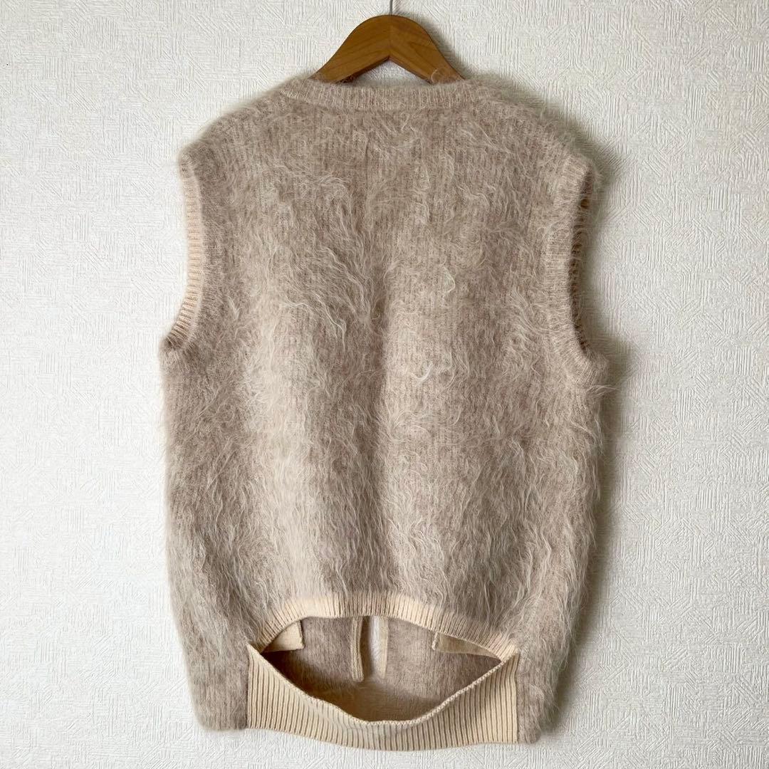 定価3.7万 JUN MIKAMI アルパカシャギー ニットベスト ベージュ