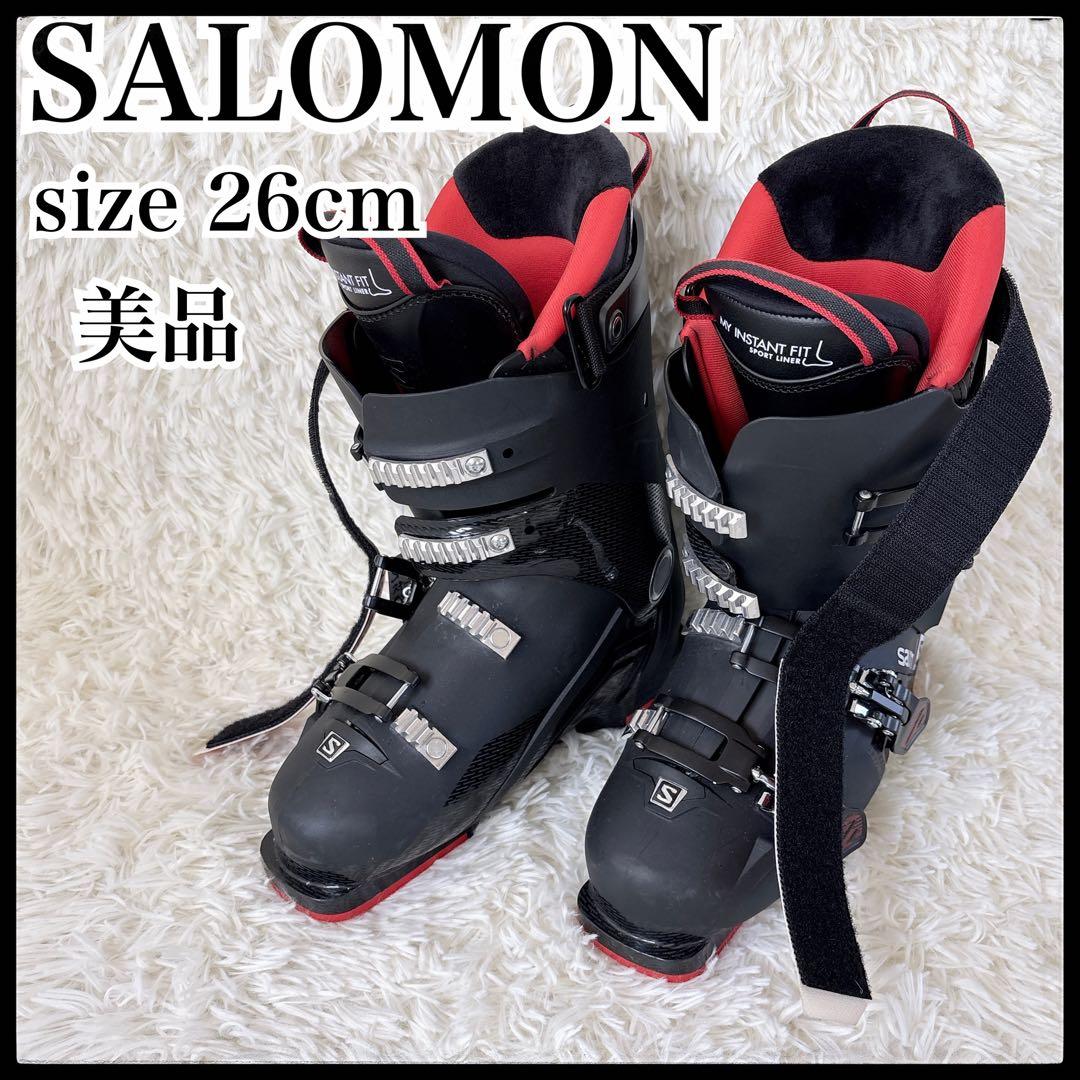 サロモン　メンズ　スキーブーツ　スノボ　26 美品　雪山　ブラック　黒　100