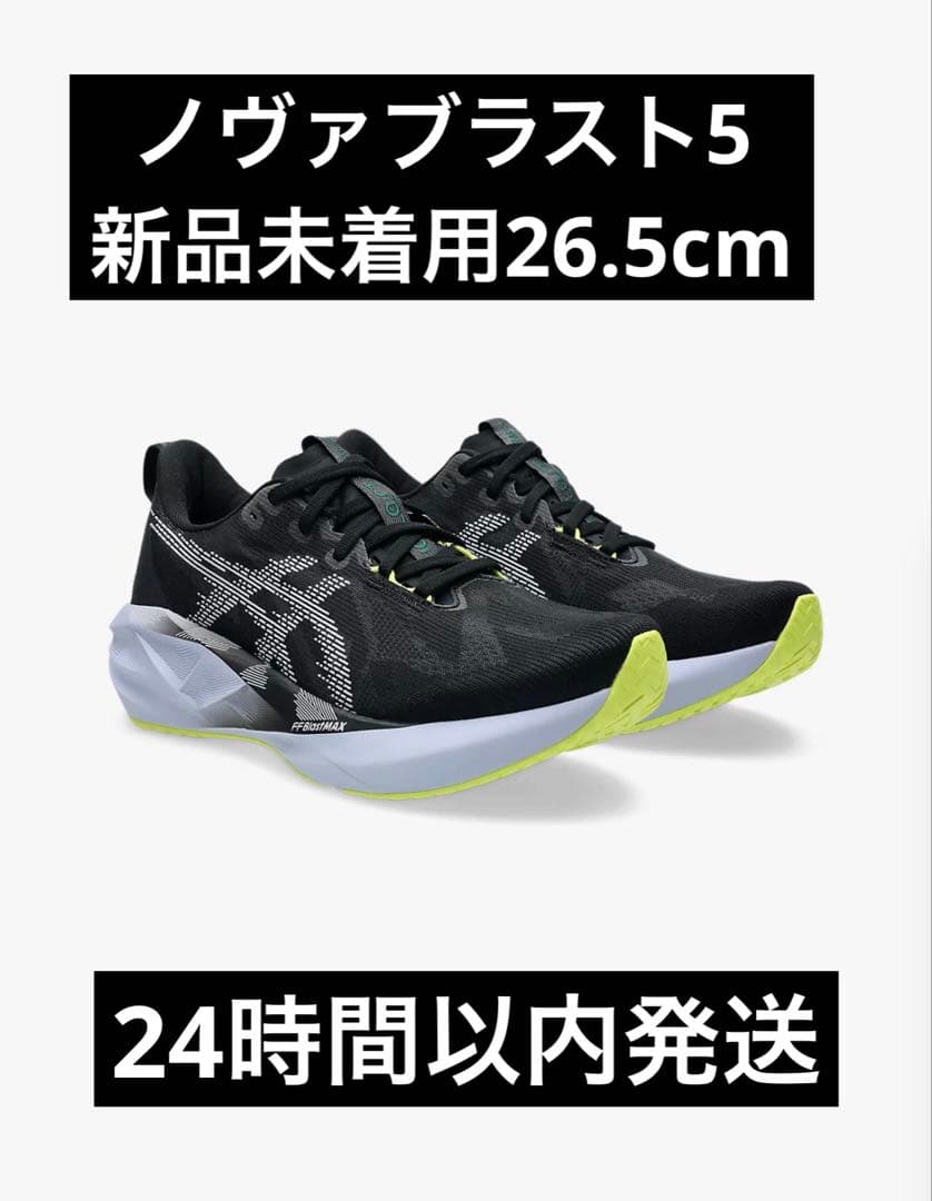 アシックス　ノヴァブラスト5 26.5cm Black/Blue Fade