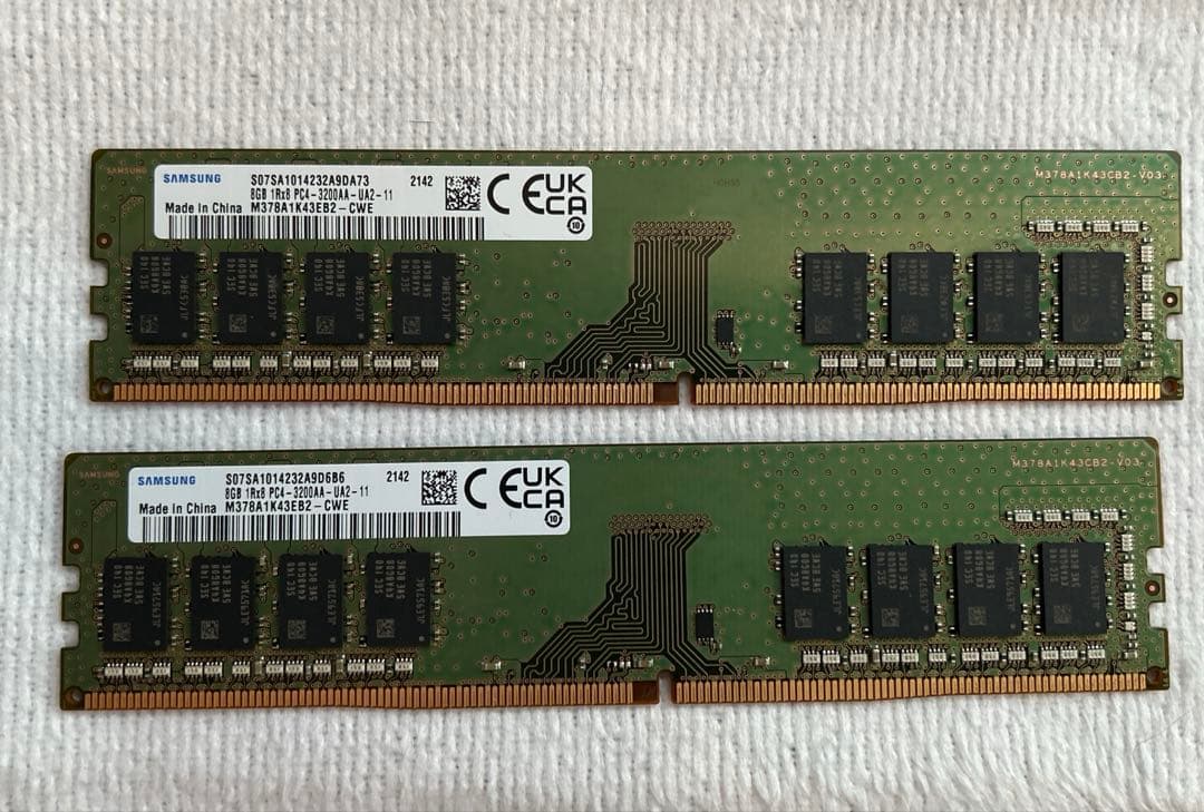 Samsung DDR4 メモリ 8×2 16GB 3200MT/s