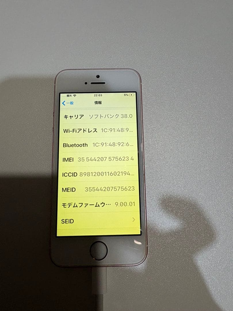 iPhoneSE 本体 箱無し