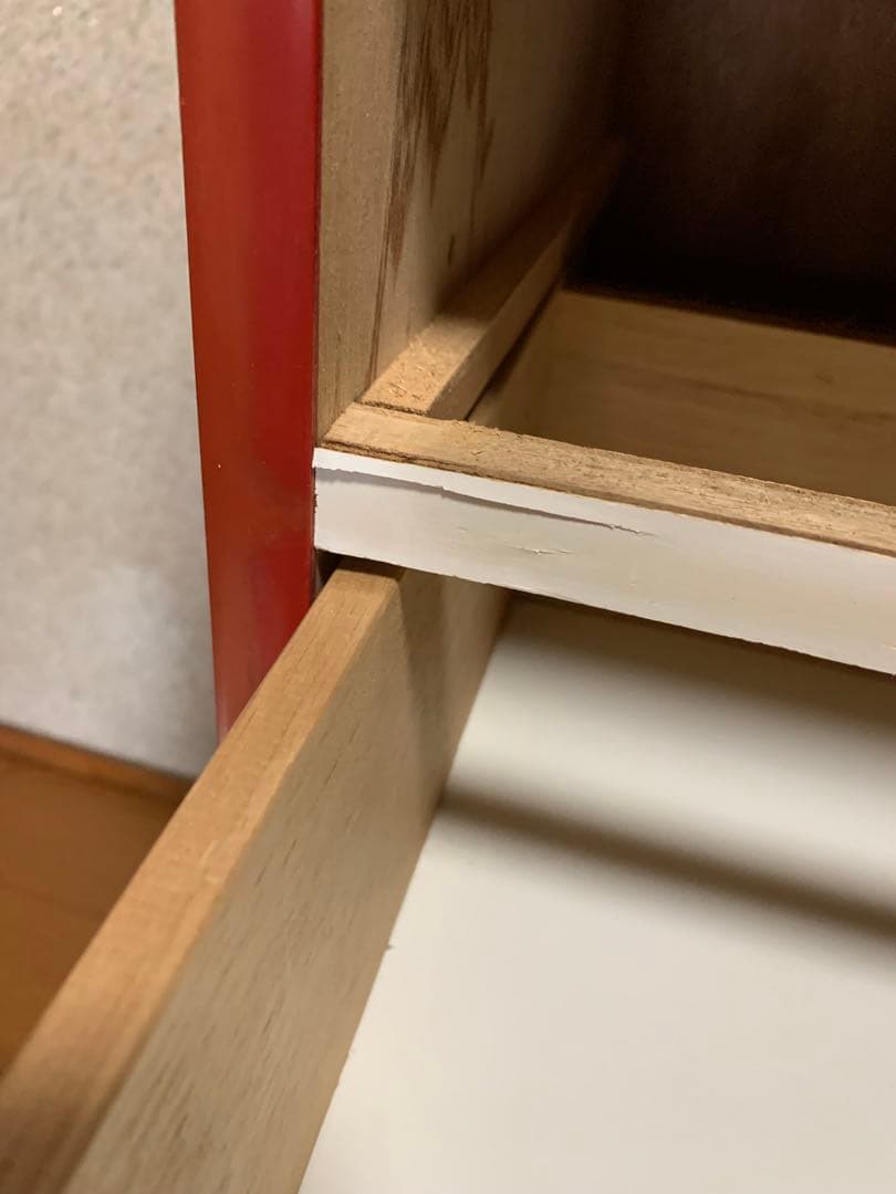 【M043】　昭和レトロ　ポップ　チェスト タンス　赤