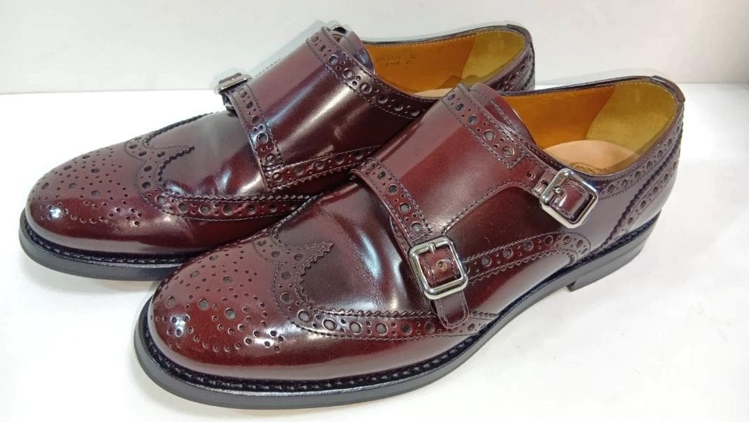 【希少色】Church's LANA R ダブルモンク 23cm バーガンディ