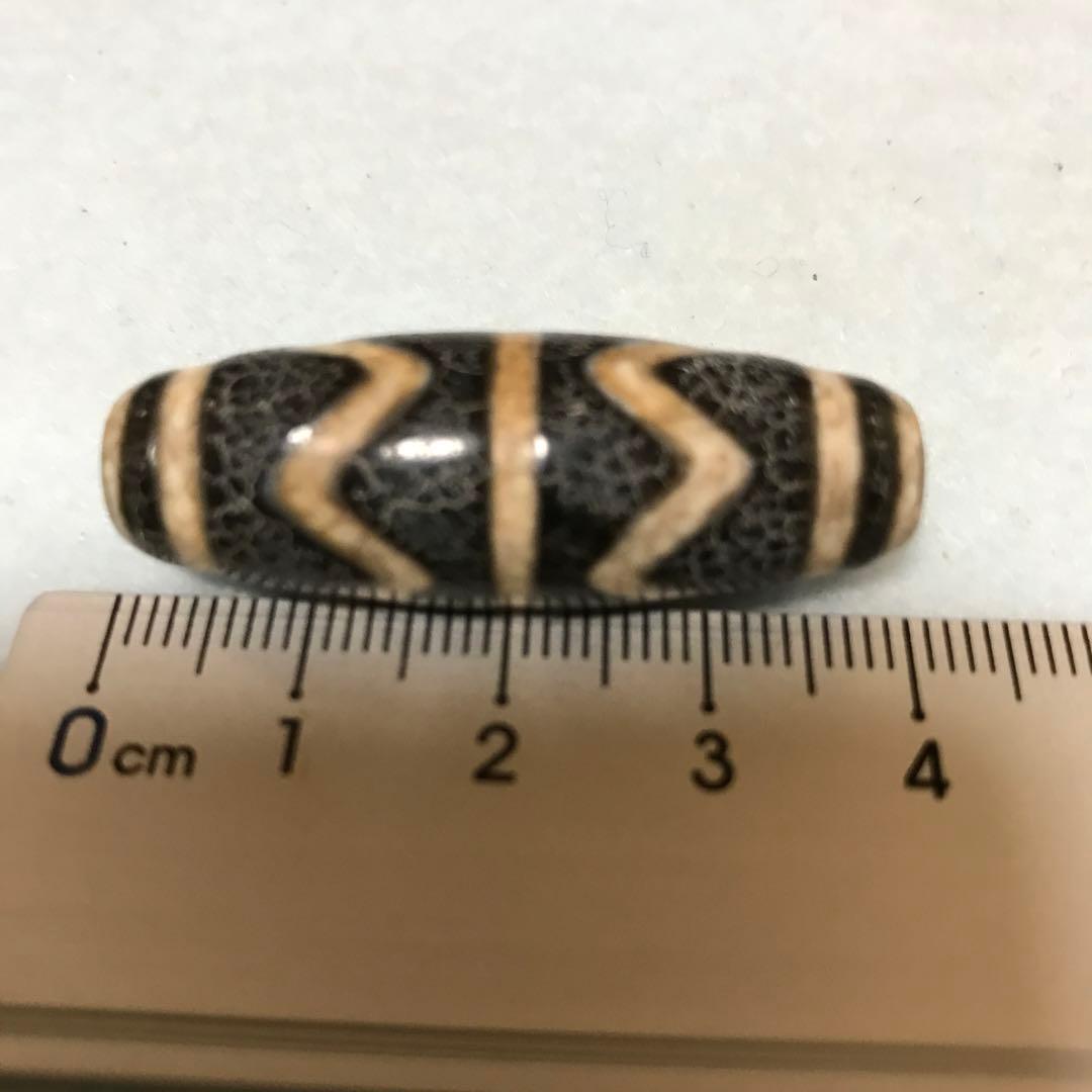 超激レア珍品！古代老礦石　水紋天珠　フジヤマ