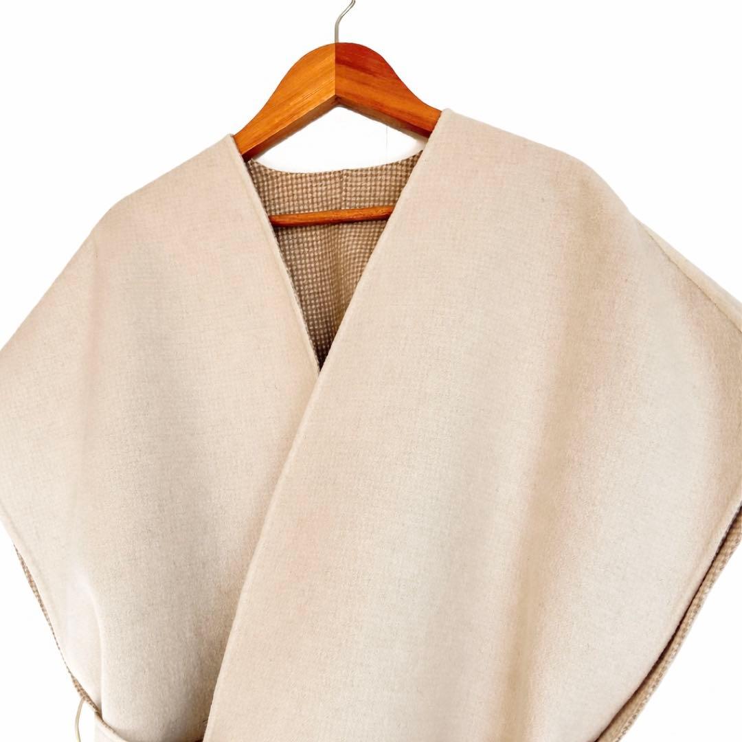 ドゥロワー　ハウンドトゥースリバージレ　23AW　定価15万　アイボリー