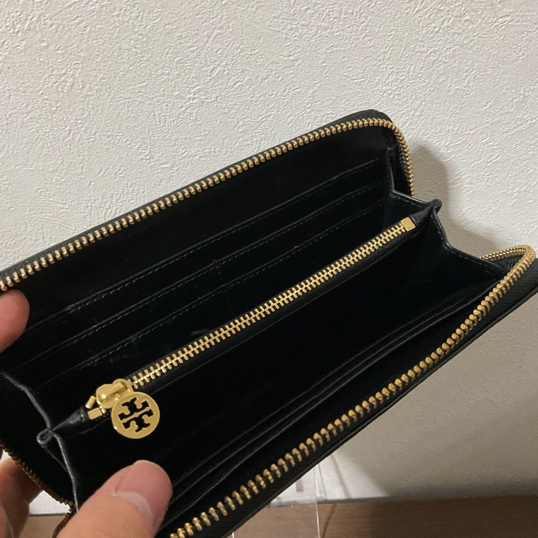 さんきょ使用2日 小銭入未使用 美品 トリーバーチ レザー ロゴ 長財布②