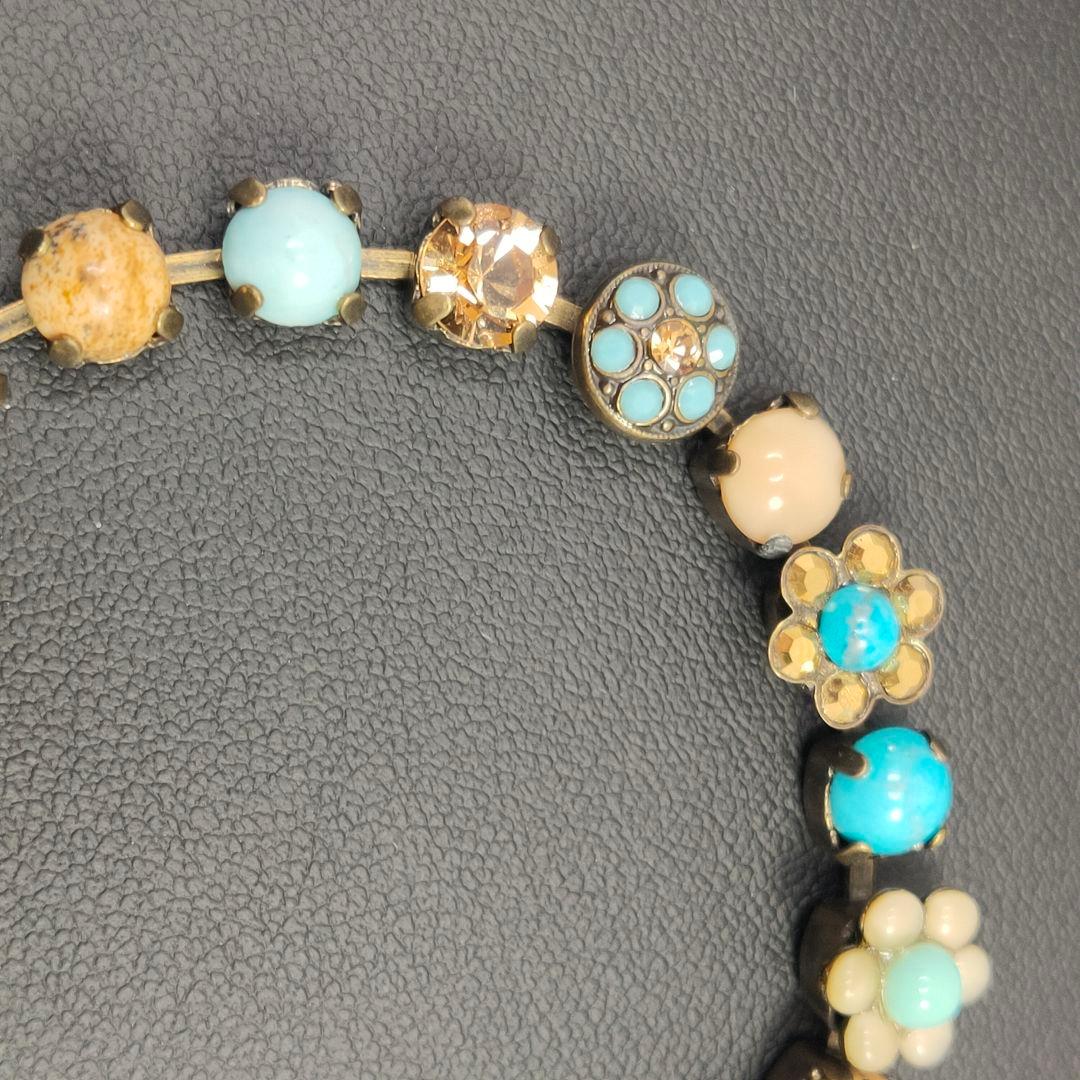 【美品】アマーロ AMARO ネックレス+ブレスレットセット 天然石 ターコイズ