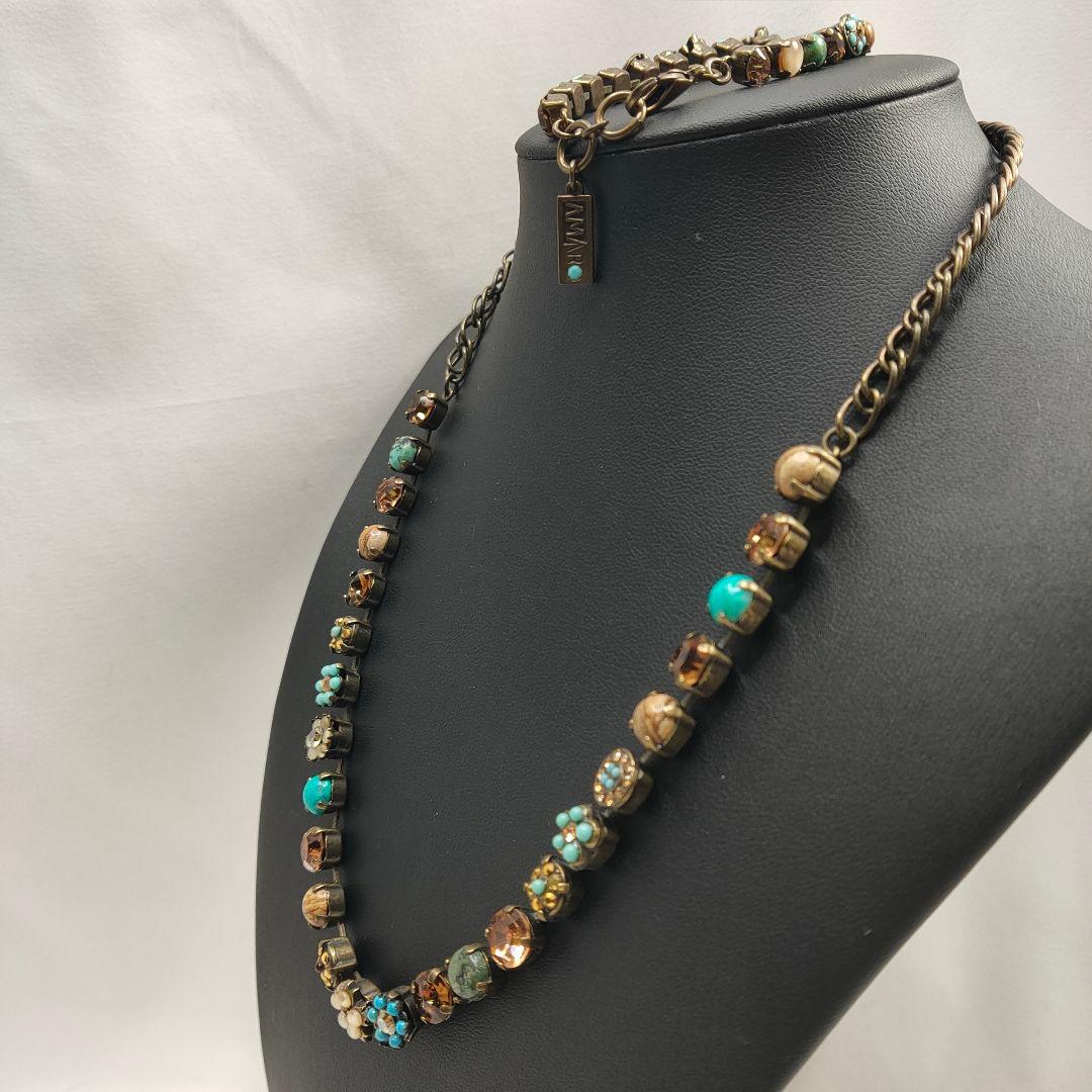 【美品】アマーロ AMARO ネックレス+ブレスレットセット 天然石 ターコイズ