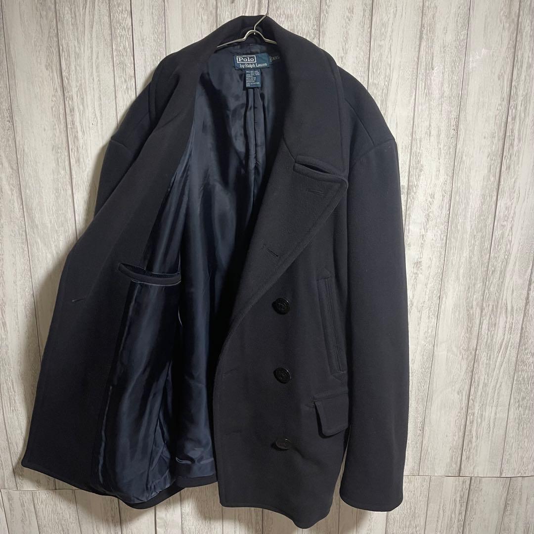 【レアサイズ】ポロラルフローレン Pコート ネイビー XXL