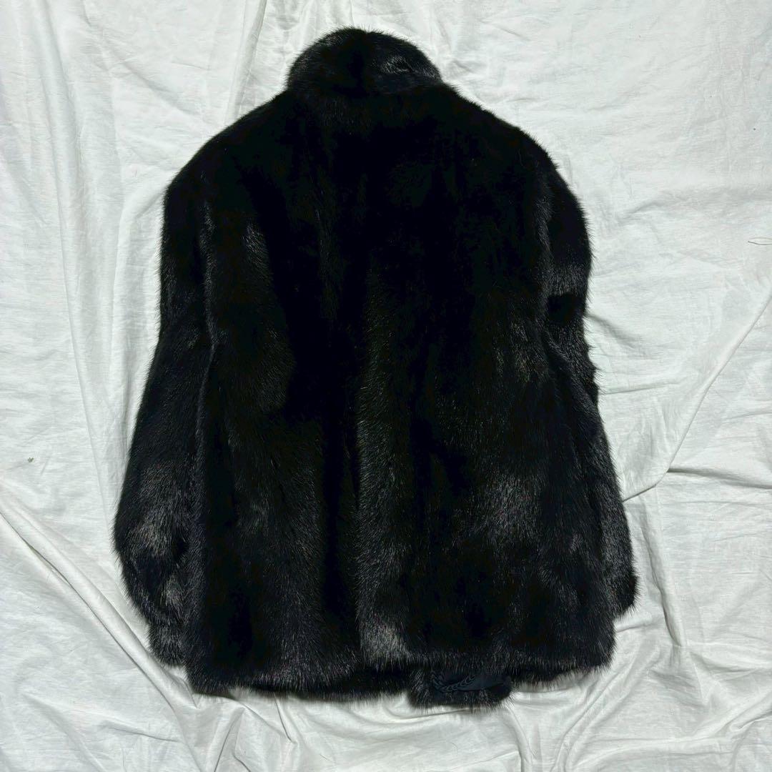SAGA MINK 銀サガ　毛皮　ファーコート　ブラック