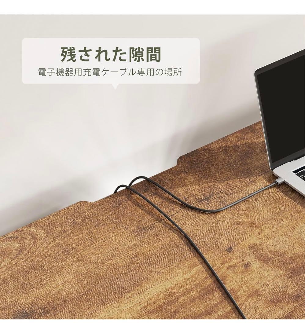 【Maihail】デスク幅120 机 pcデスク 引き出し付き ヴィンテージ