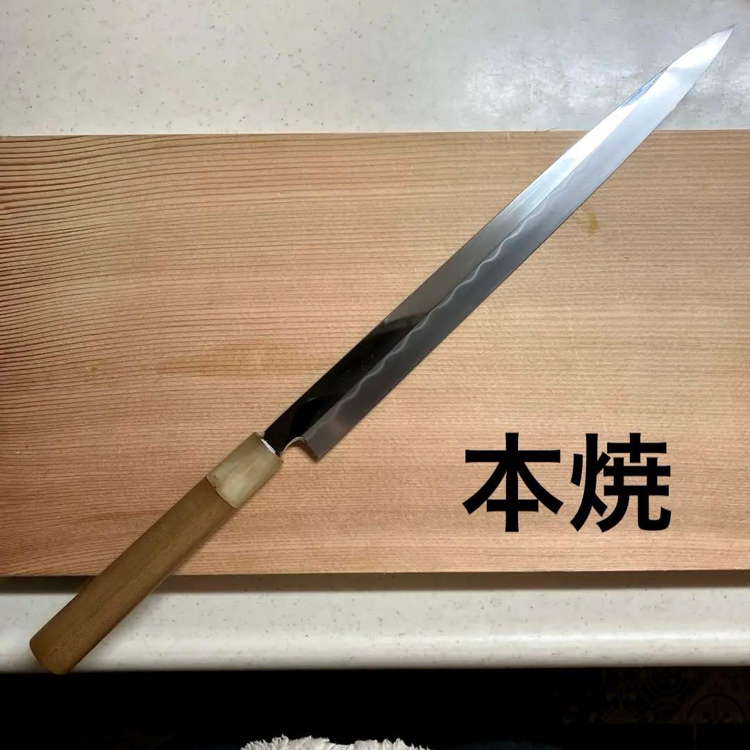 武信？　本焼　フグ引き包丁　白鋼　天然砥石で本刃付け済み❗️