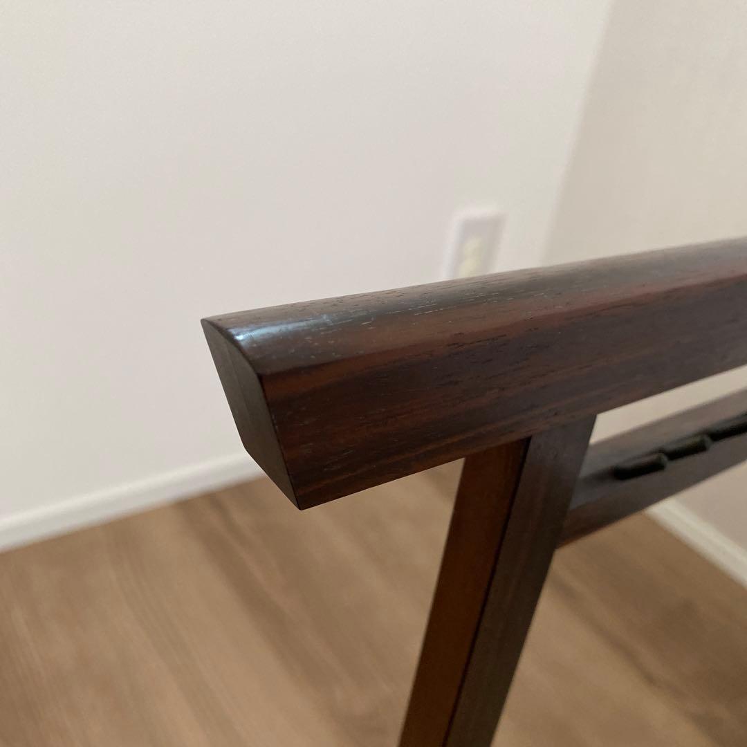 唐木黒檀製 大型筆掛 書道具 筆掛け　骨董