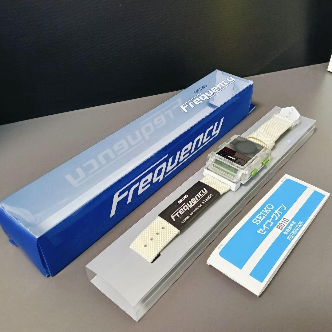 セイコー フリークエンシー腕時計 ホワイトクリアglobeグローブ小室哲哉