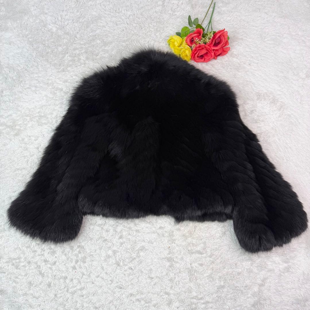 EPOCA ブルーフォックス クロップド 袖フレア デザイン◎ 軽量 本毛皮