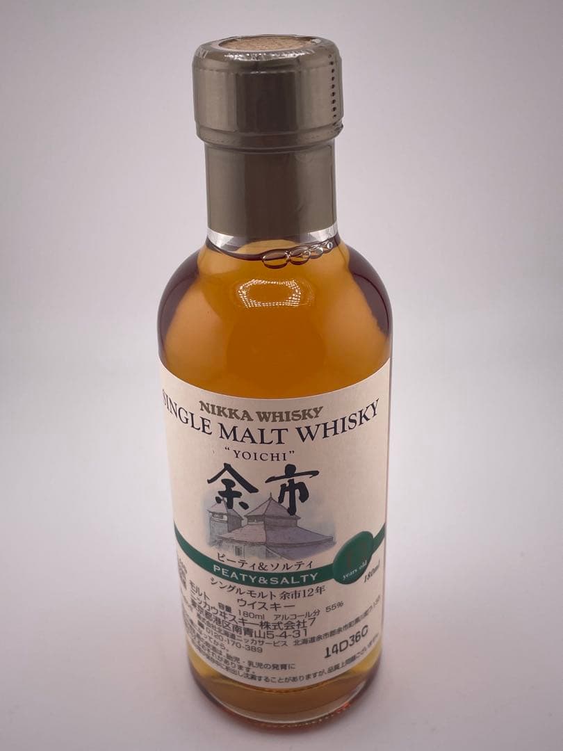 余市　ピーティー&ソルティ　12年　180ml