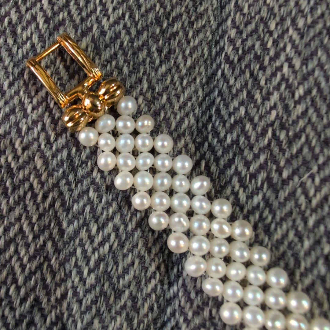 淡水真珠　ベビーパール　編み込み【ネックレス/時計/指輪/ブレスレット】セット