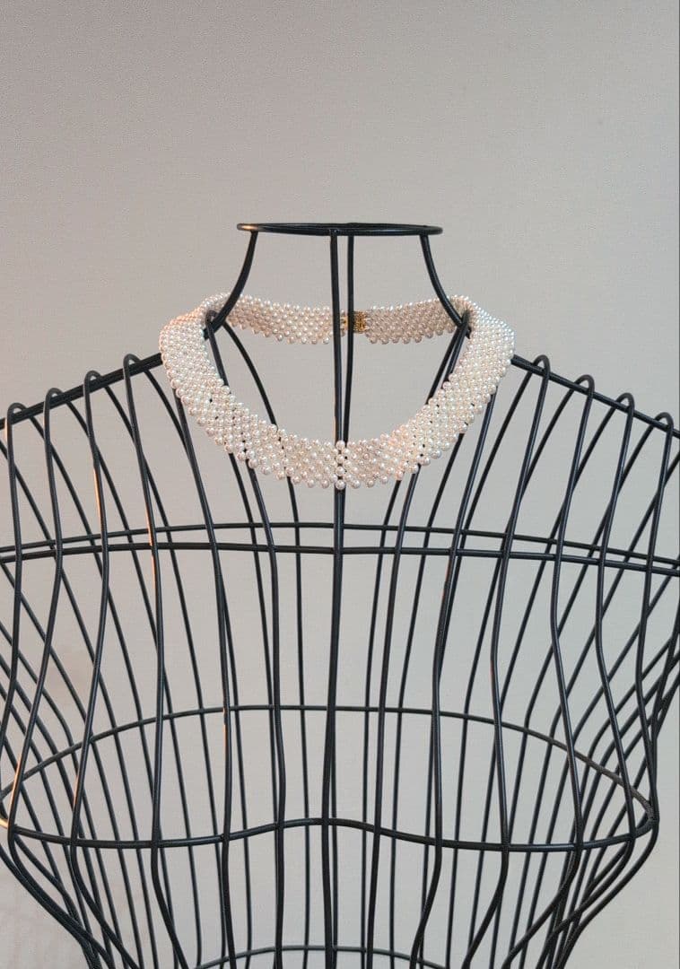 淡水真珠　ベビーパール　編み込み【ネックレス/時計/指輪/ブレスレット】セット