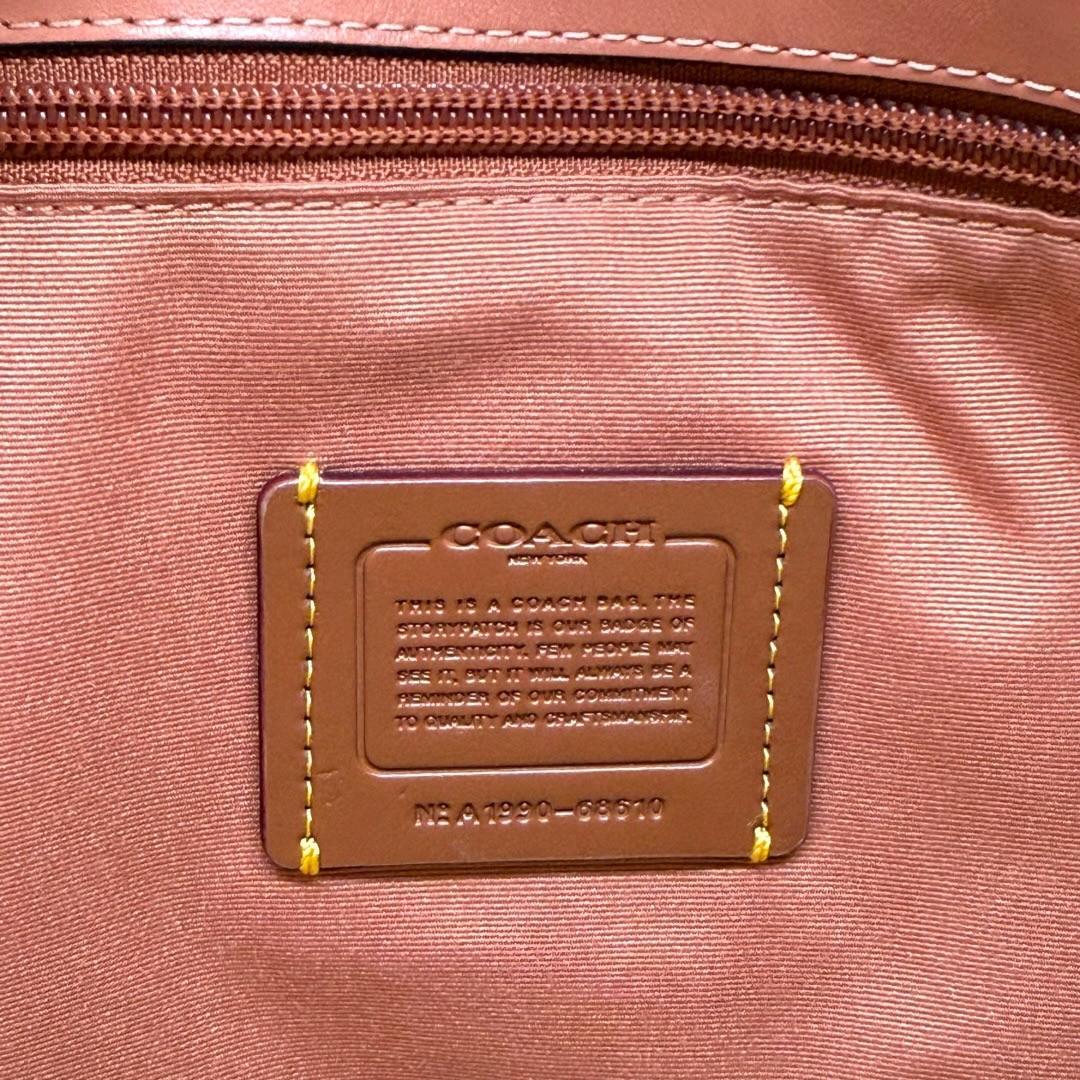 【極美品】COACH コーチ ストロー トートバッグ ショルダーバッグ ベージュ