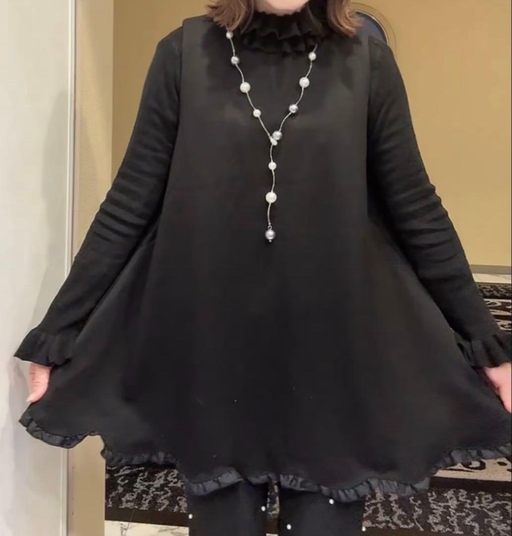 【さー】3点まとめ買い　裾フリルバックリボンチュニック