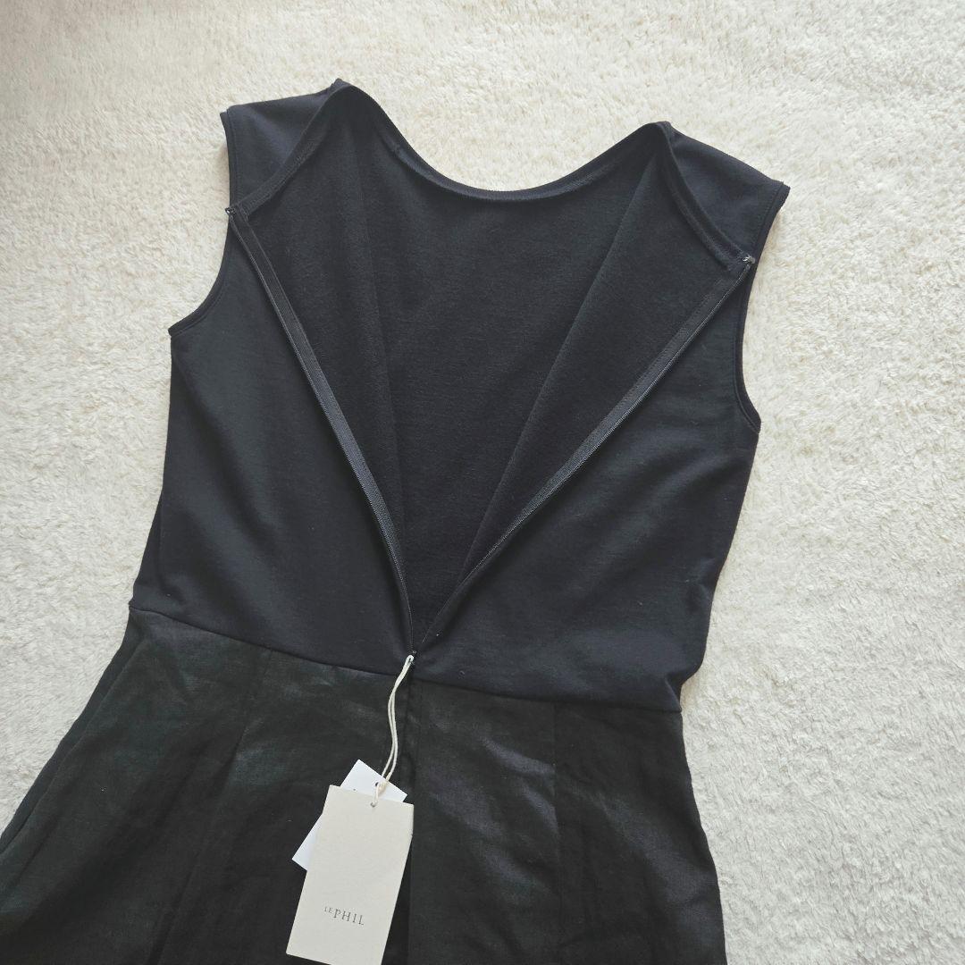 ルフィル　麻ブロードノースリーブワンピース