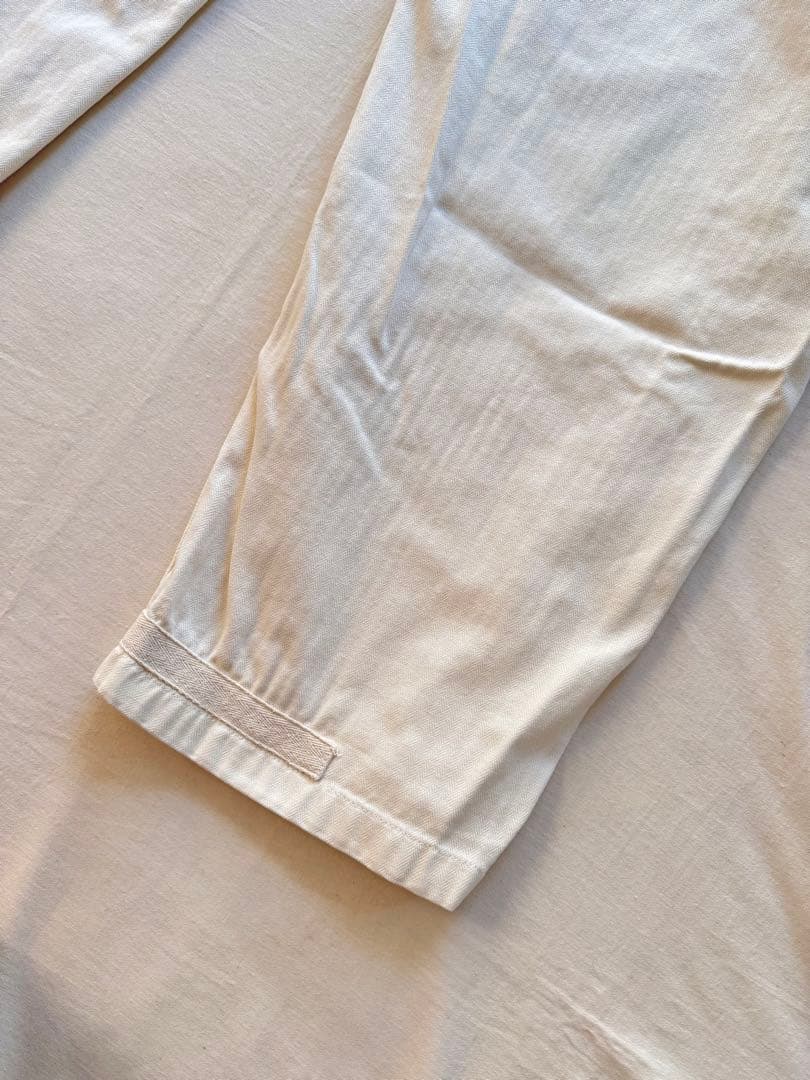 Nigel Cabourn LYBROオーバーオール ヘリンボーン　52 白