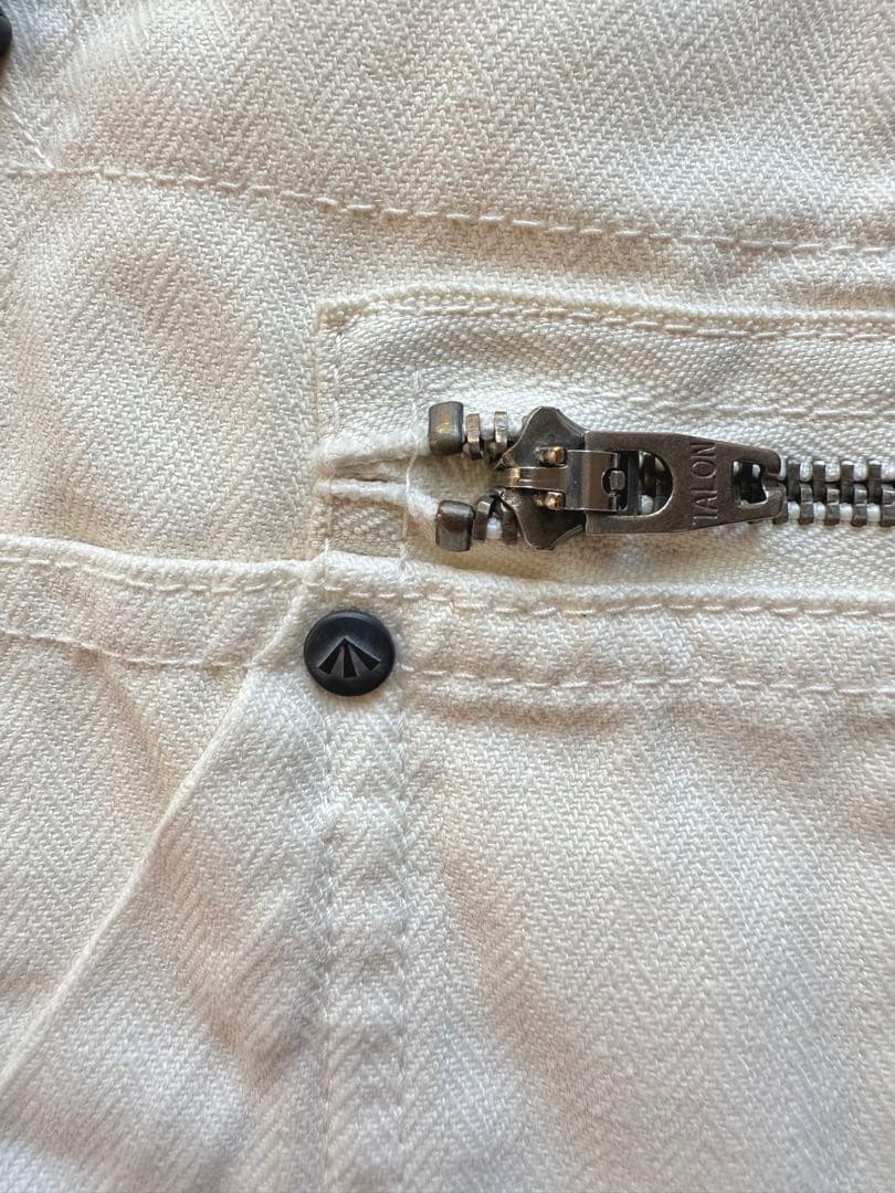 Nigel Cabourn LYBROオーバーオール ヘリンボーン　52 白