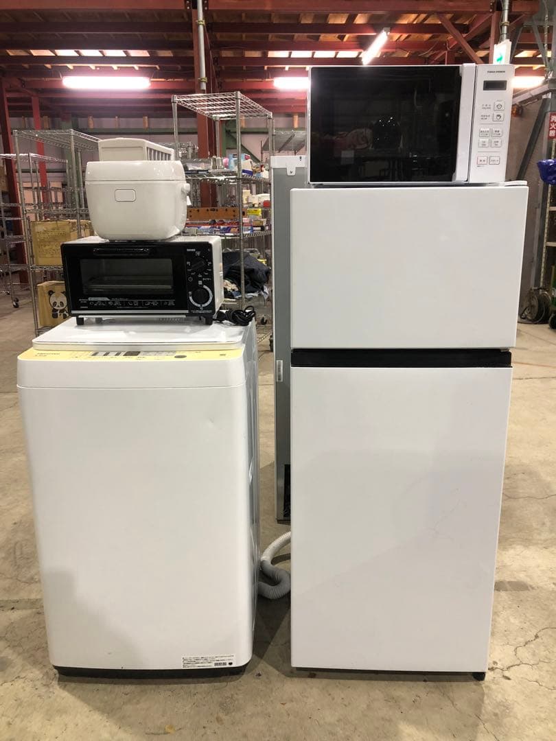冷蔵庫 洗濯機 レンジ トースター 炊飯器 一人暮らしセット