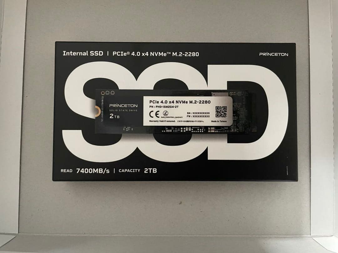 新品未開封Gen4 M.2 SSD 2TB (7400MB)