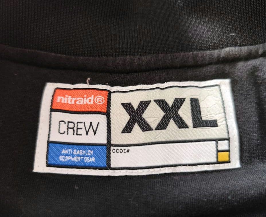 nitraid® ナイトレイド ナイロン スタジャン XXL 黒 プリントロゴ