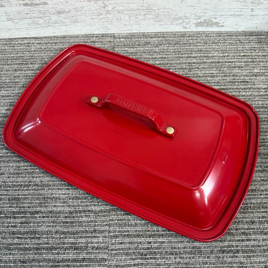 ホットプレート 2分割トレイ たこ焼きプレート付き ブルーノ グランデ 赤