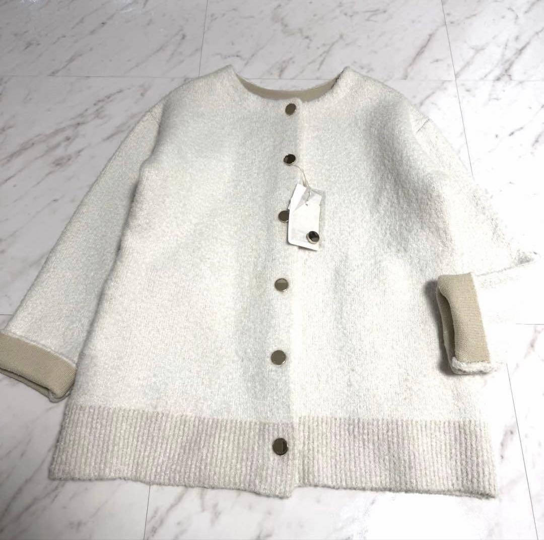 新品タグ付✨️コラージュガリャルダガランテ ブークレダブルフェイスニットジャケット