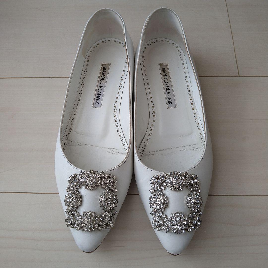 【8月中お値下げ】MANOLO BLAHNIK ハンギシ フラットシューズ