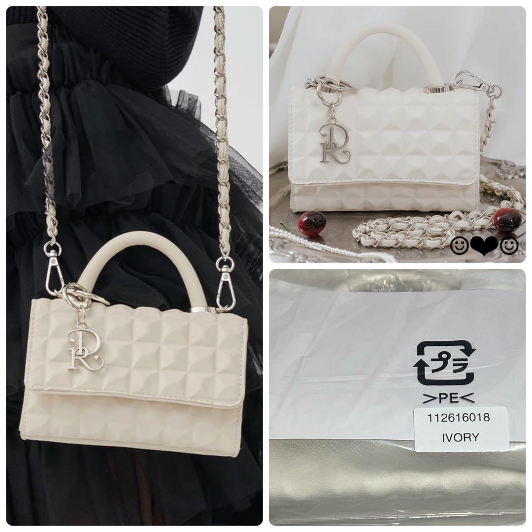 Darich♡DRチャームチョコレートハンドバッグ♡アイボリー♡ボルドー