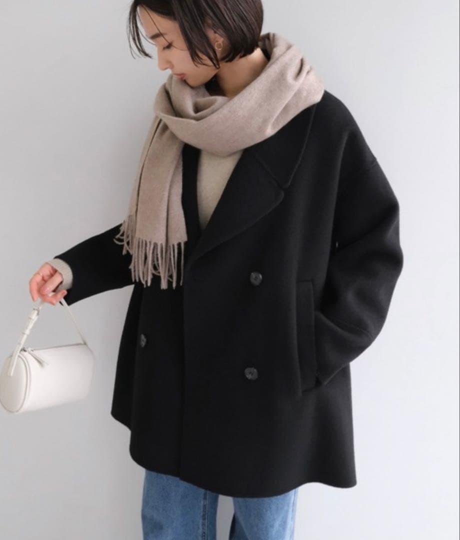 evernavy ウールリバーピーコート Sサイズ