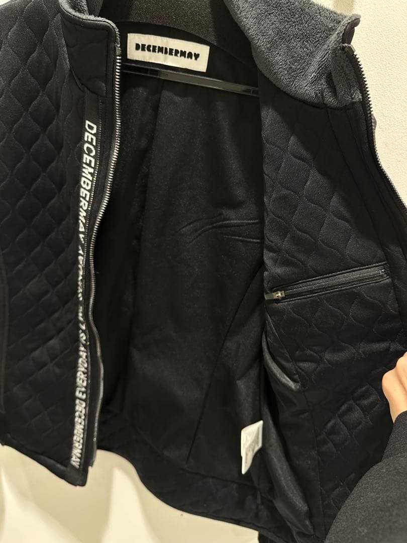 ディセンバーメイ　ー部裏起毛キルティングゴルフジャケット　レディースサイズM